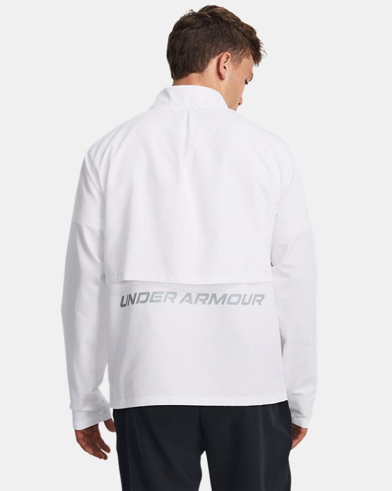 Men's UA Launch Jacket, White, pdpMainDesktop image number 1
